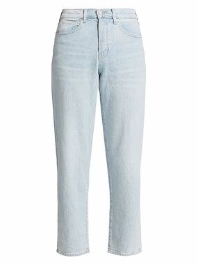 VERONICA BEARD BLAKE High-Rise Straight Leg Women's Jeans — Light Wash Blue